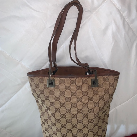 Gucci Beige and Brown GG Tote - Picture 6 of 16